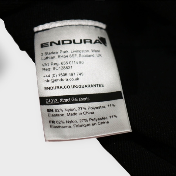 Endura Mens Xtract Gel Short - Black - XXL E4013BK/7 Cycling Shorts Gel Padding - Picture 6 of 9